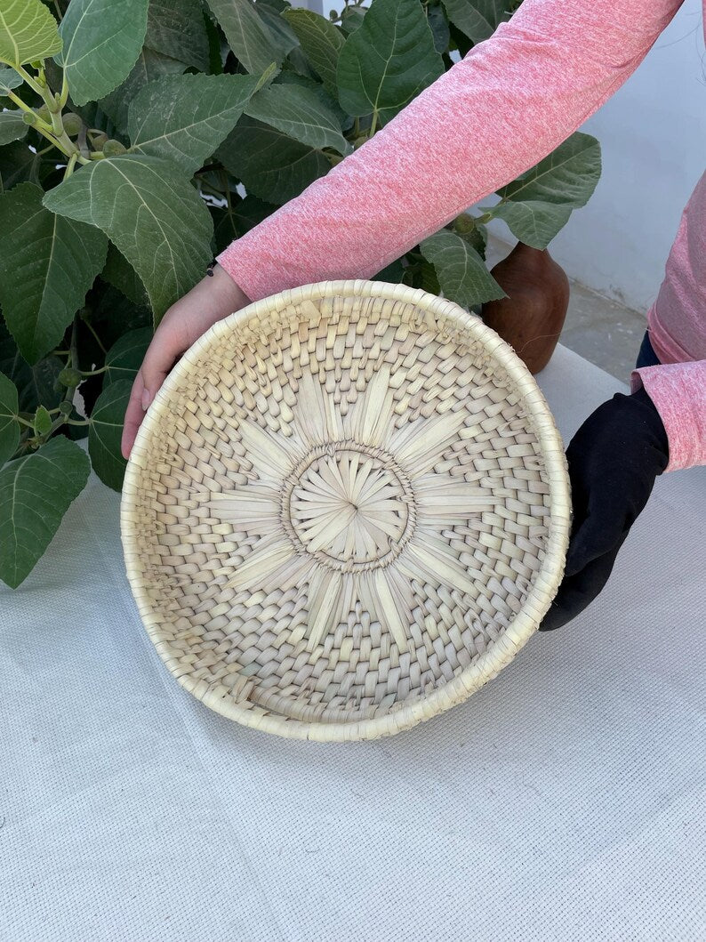 Handwoven Palm Leaf and Sea Grass Basket