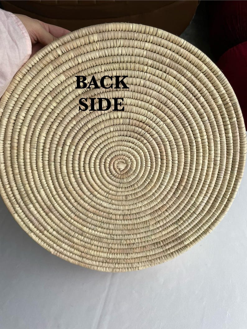 Woven Palm Leaf Tray: Rustic Farmhouse Coffee Table Decor, 15 inch