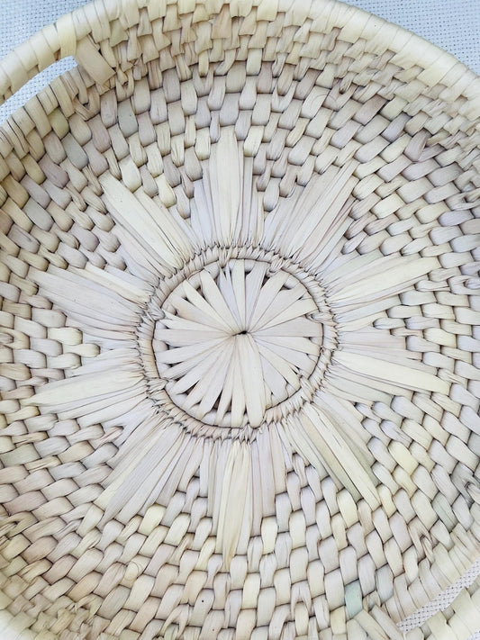 Handwoven Palm Leaf and Sea Grass Basket