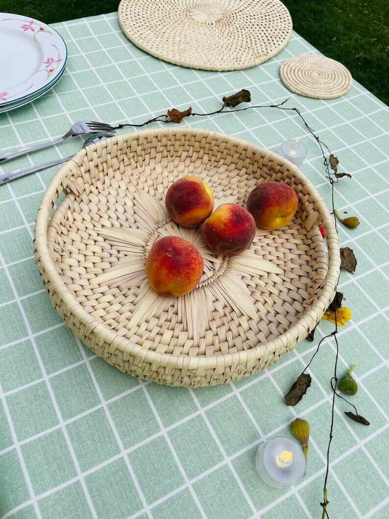 Handwoven Palm Leaf and Sea Grass Basket